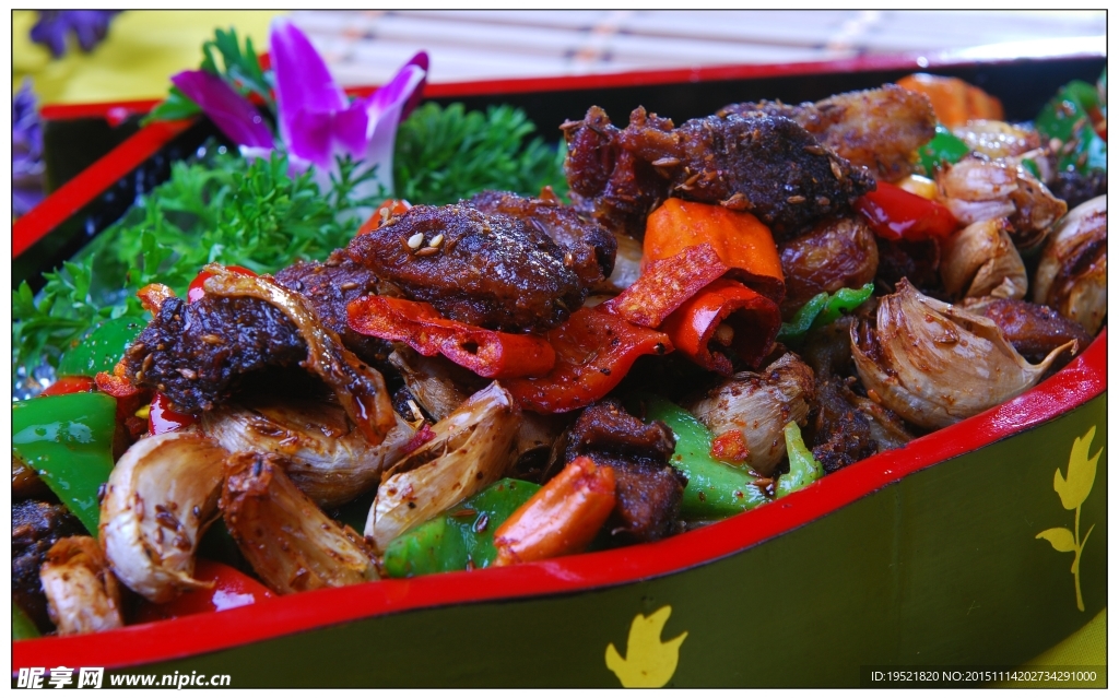 皮蒜驴肉