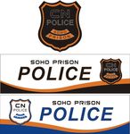 警车车门贴