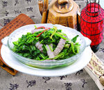 虾爬肉炒菠菜