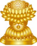 金色佛教莲花座