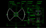旋转门cad平面图