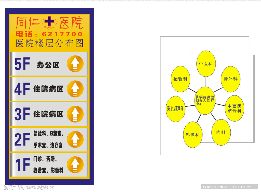 同仁  医院 楼层牌 广告