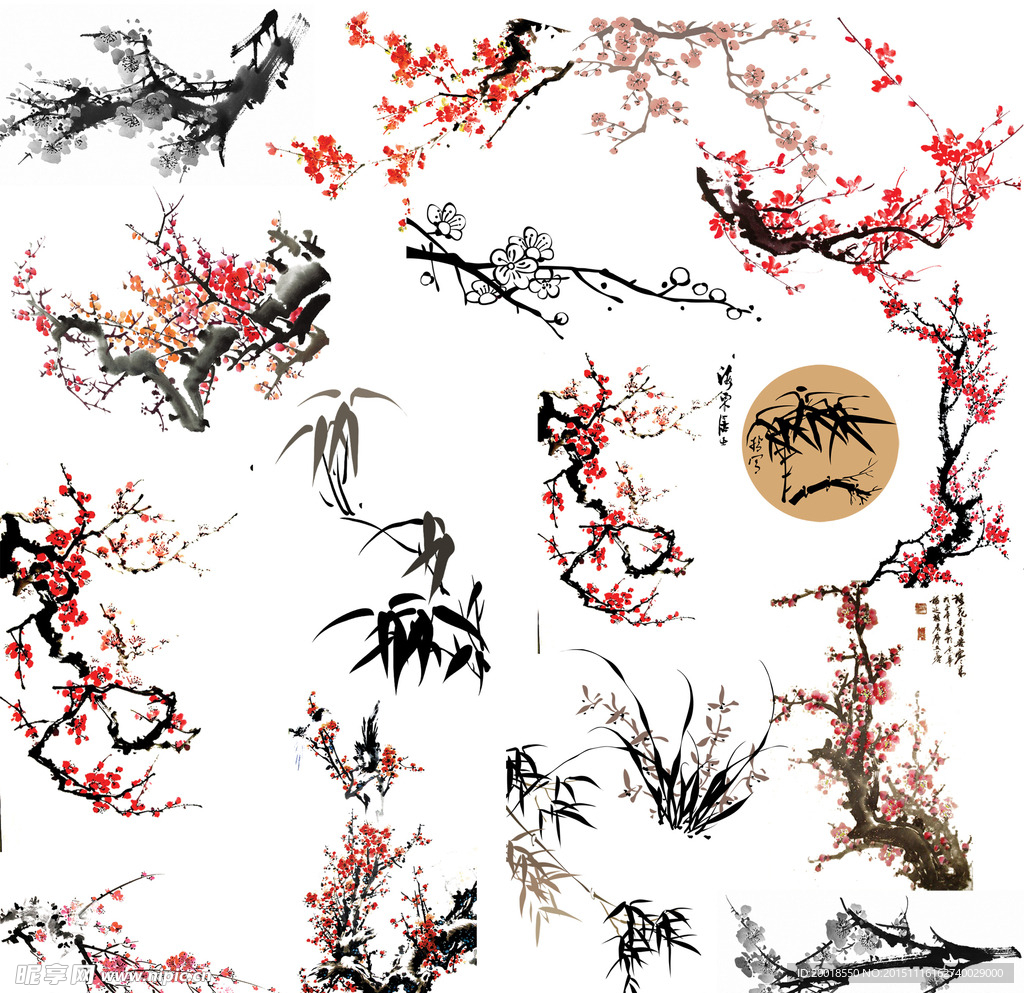 水墨梅花