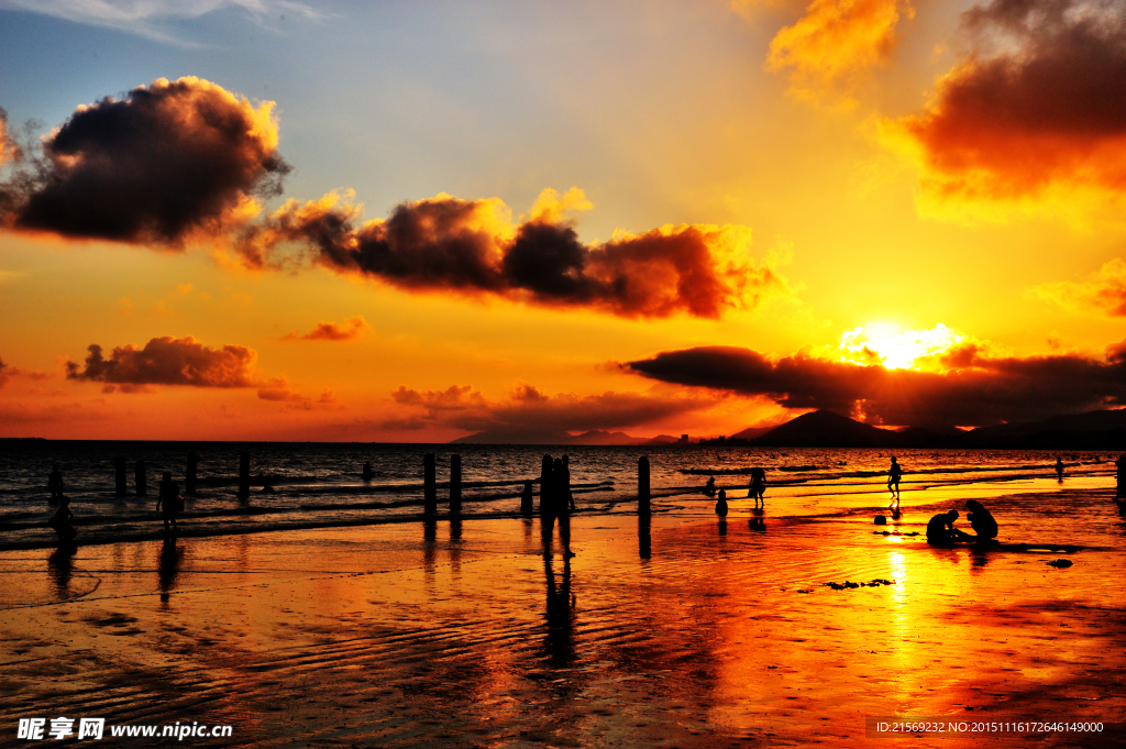 海边夕阳