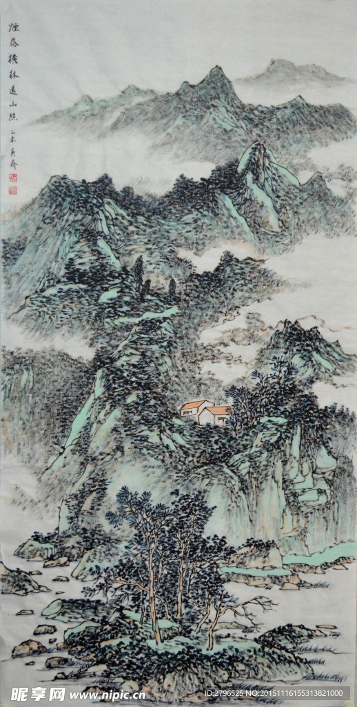 吴先齐国画山水欣赏