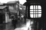 日本古街黑白