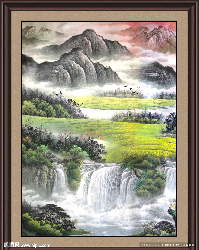 山水国画 高山流水