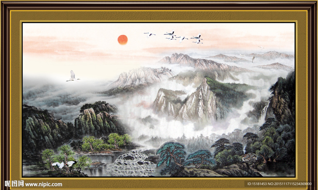 巨幅山水画