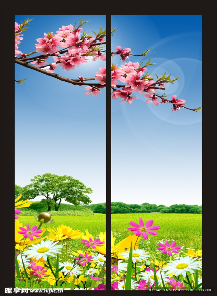 桃花底纹