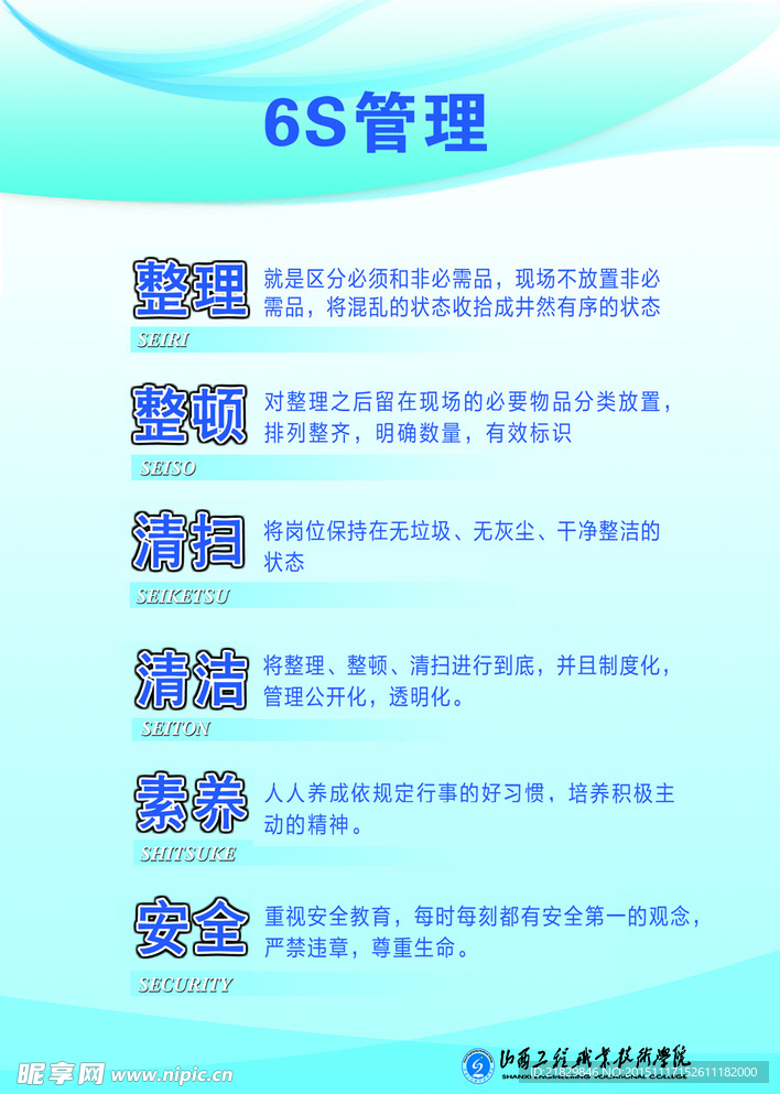 公司6S管理展板