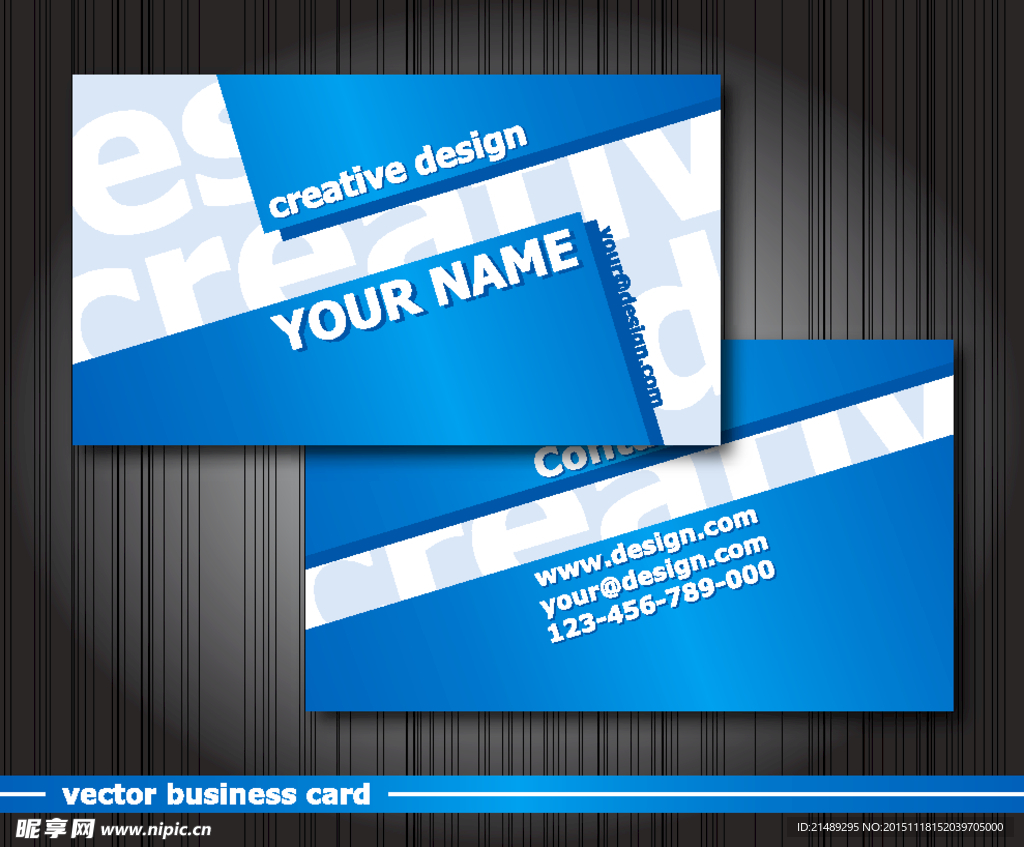 蓝色名片