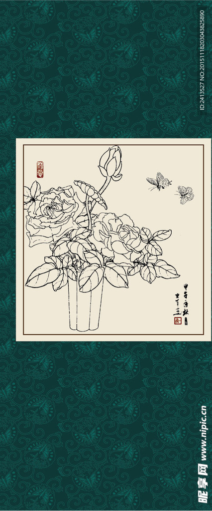 白描玫瑰