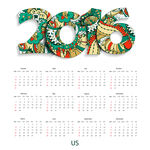 2016年花纹装饰年历