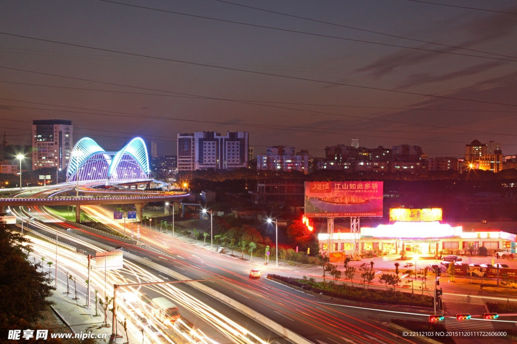 江门市东华大桥夜景