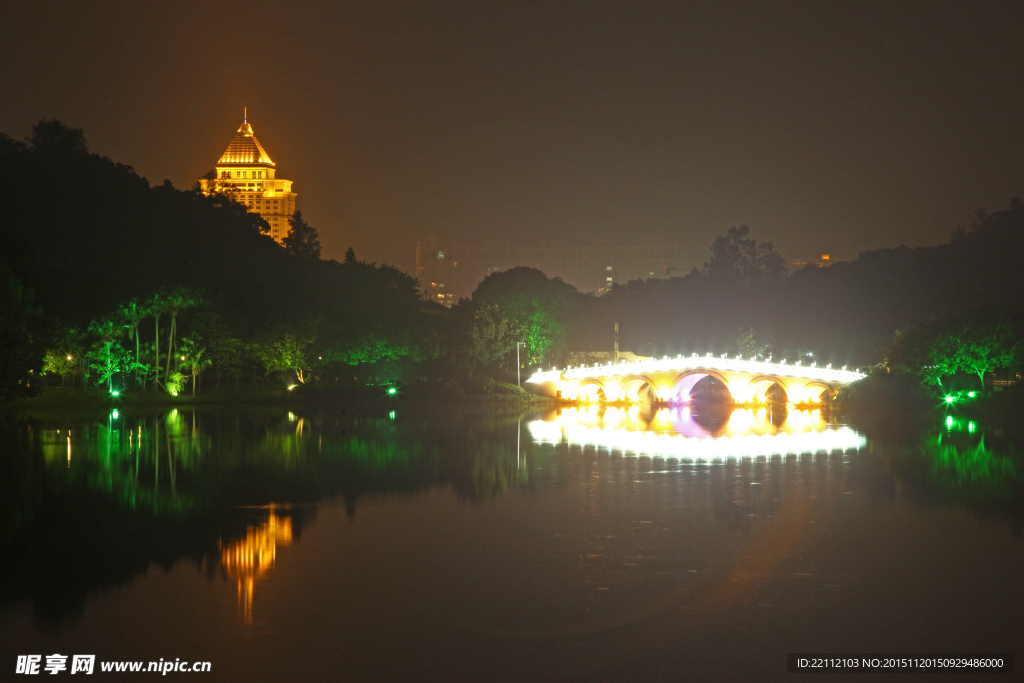 江门东湖夜景