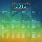 2016年日历
