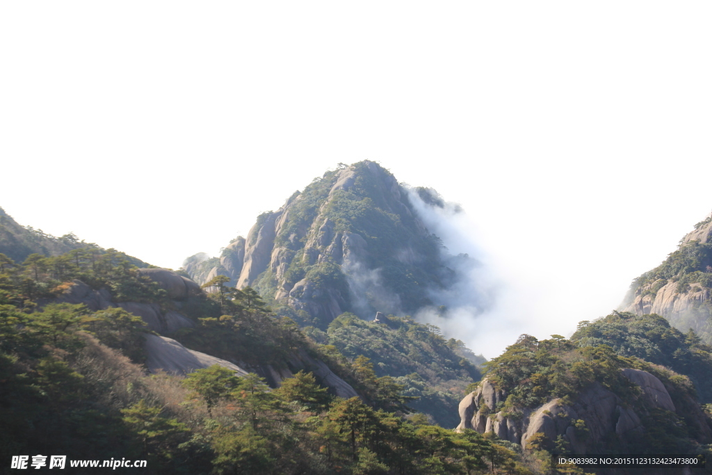 黄山 云海 云雾 山顶云雾 雾