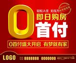 房地产 0首付 喷绘