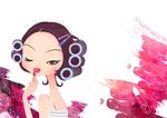 美发的时尚女孩插画