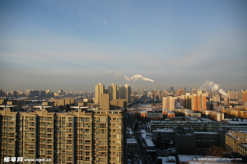 城市建筑 黄昏