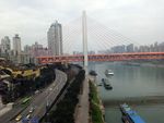 斜张桥 城市风景