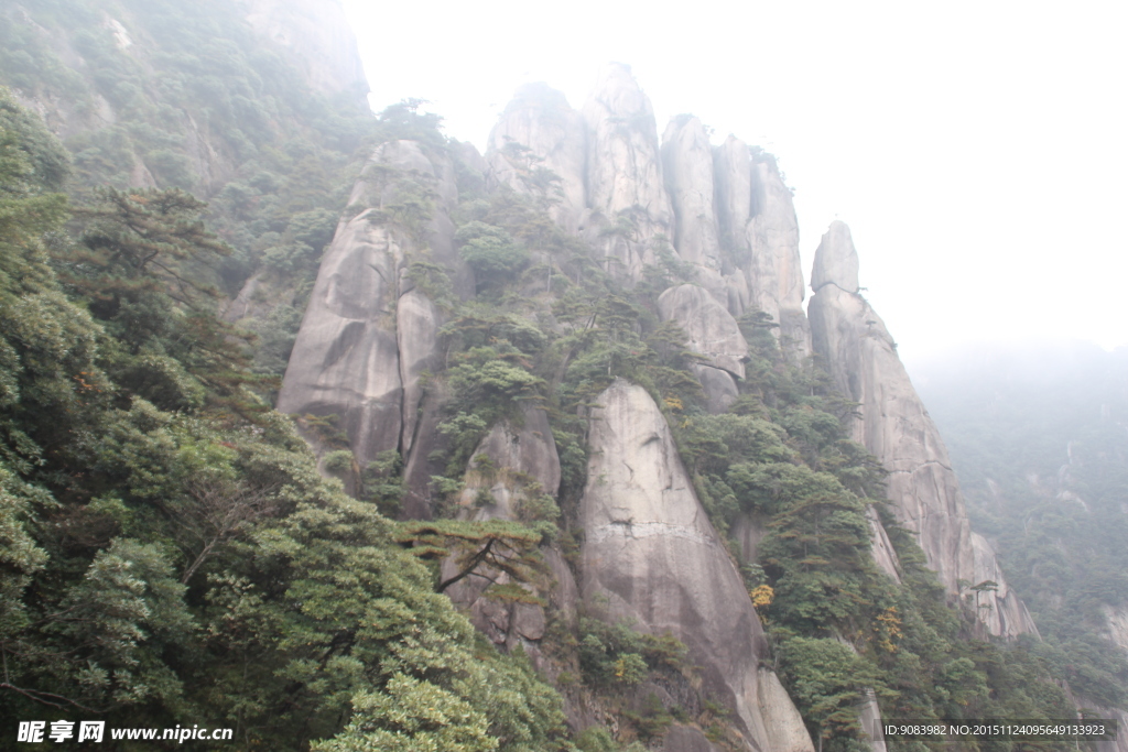 三清山全景 云海 云雾 山顶雾