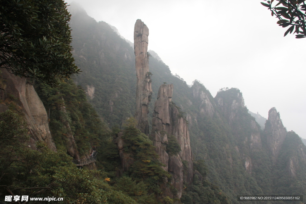 三清山全景 云海 云雾 山顶雾