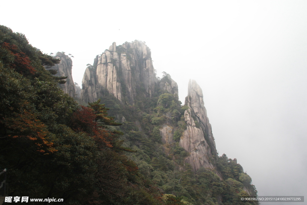 三清山全景 云海 云雾 山顶雾