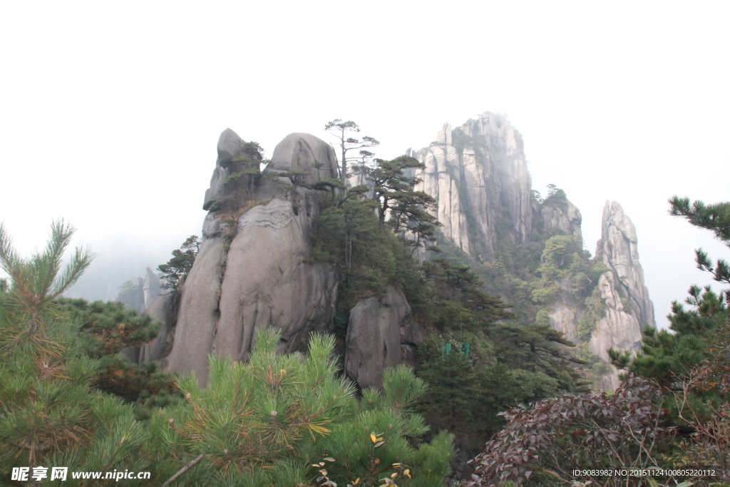 三清山全景 云海 云雾 山顶雾