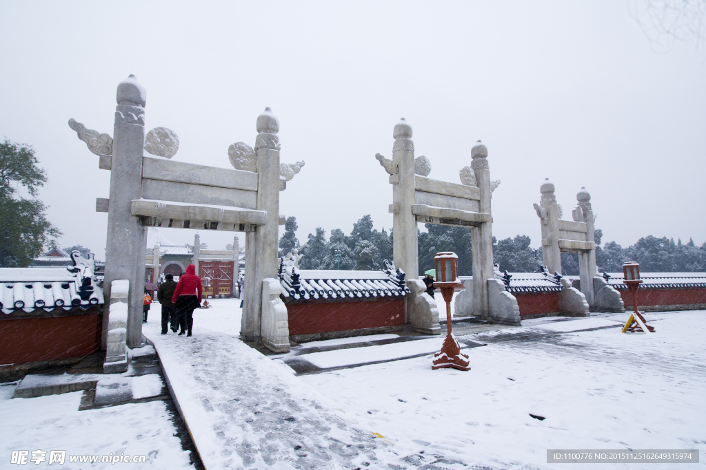 北京天坛雪景