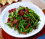 家常炒油豆角