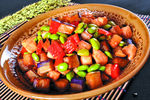 鸡肉毛豆烧茄子
