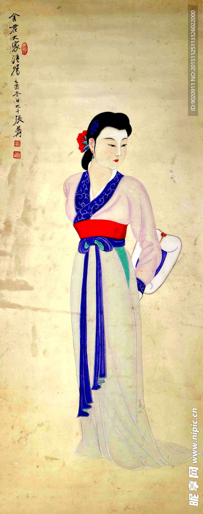 张大千 仕女