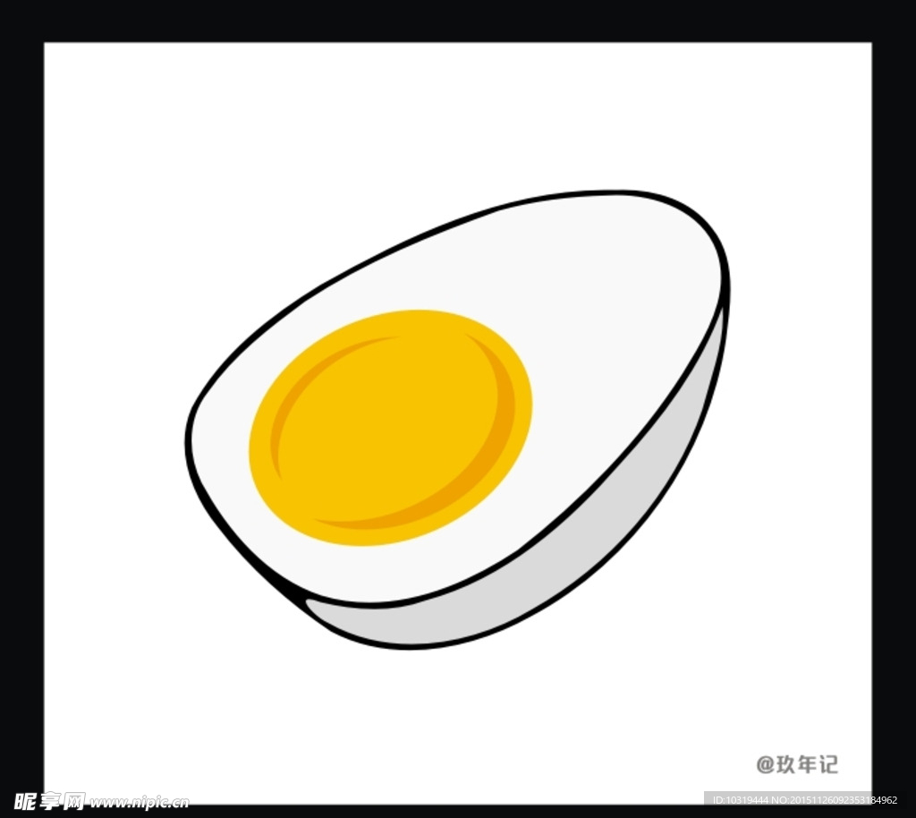 鸡蛋 切片 蛋黄 蛋白 美味