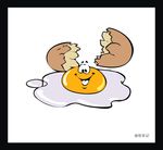 鸡蛋 微笑 黄色 蛋黄 蛋白