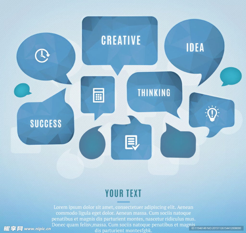 创意语言气泡商务信息图