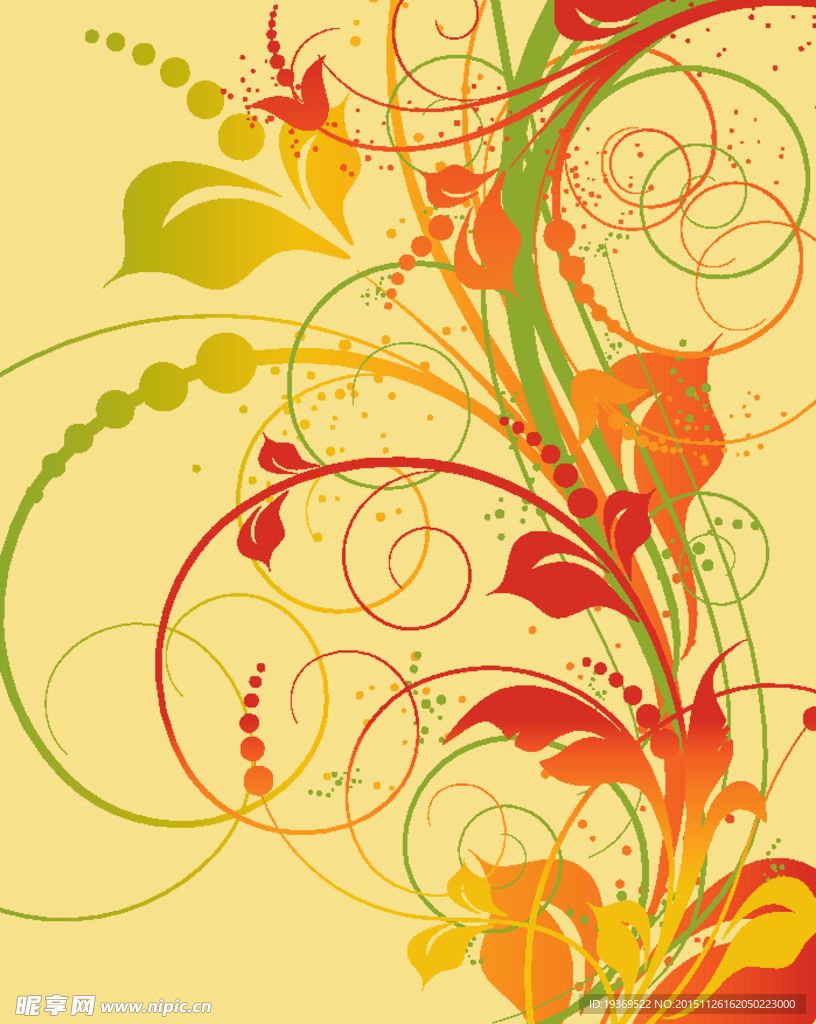 花卉植物插画矢量素材