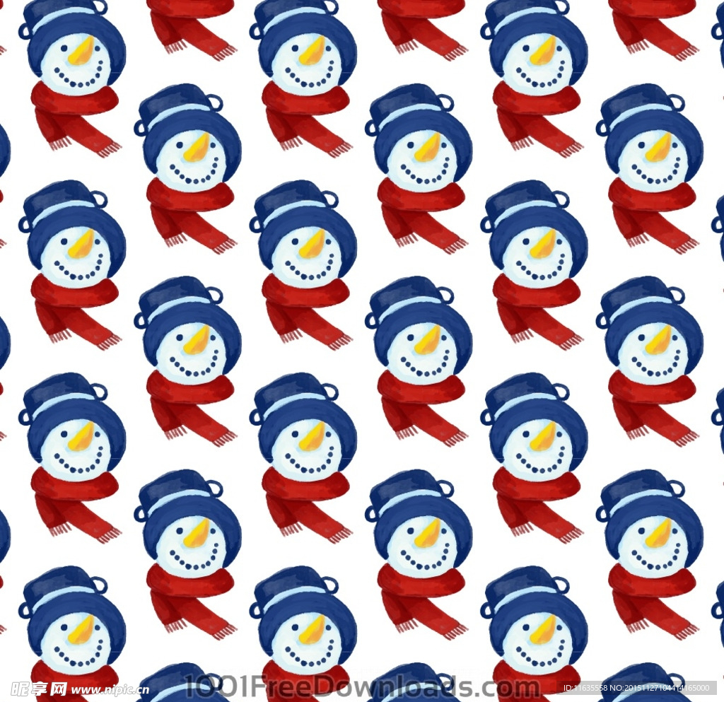 圣诞雪人矢量图