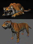精致老虎maya3d模型有绑定