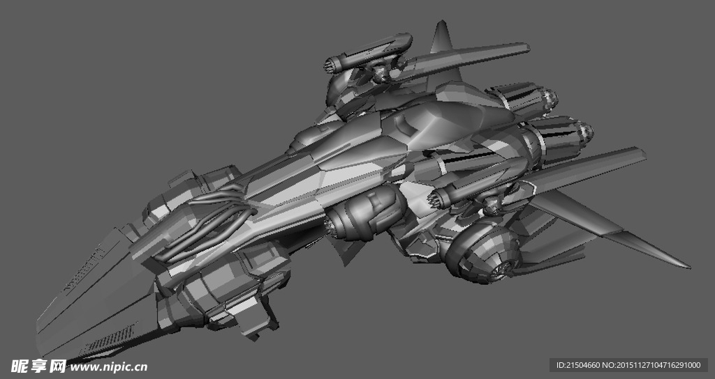 精致宇宙飞船maya3d模型