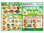 超市清明踏青欢乐购宣传单