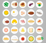 圆盘中的食物矢量图