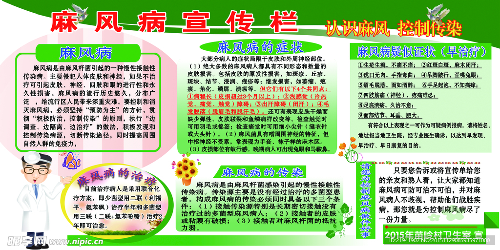 麻风病宣传栏