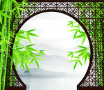 3D竹子背景墙