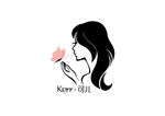 美女头像logo