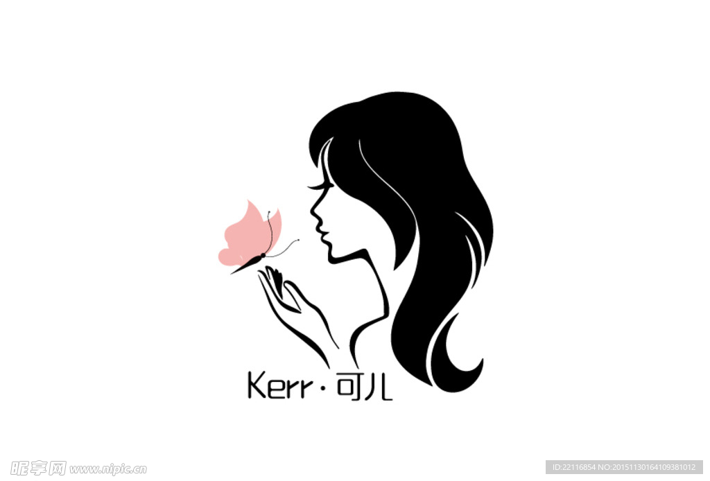 美女头像logo