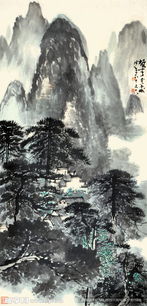 黎雄才 山水