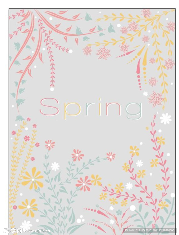 无缝装饰花卉背景