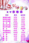 美甲价格表