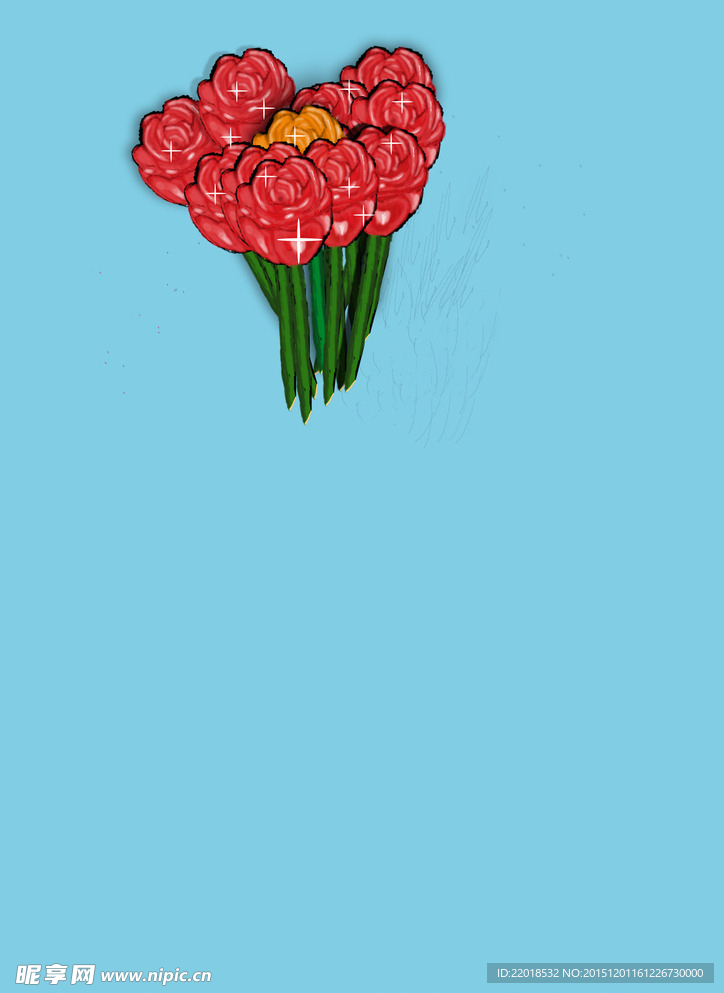 手绘鲜花